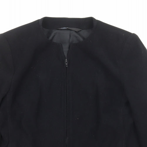 BHS Womens Black Jacket Size 12 Zip