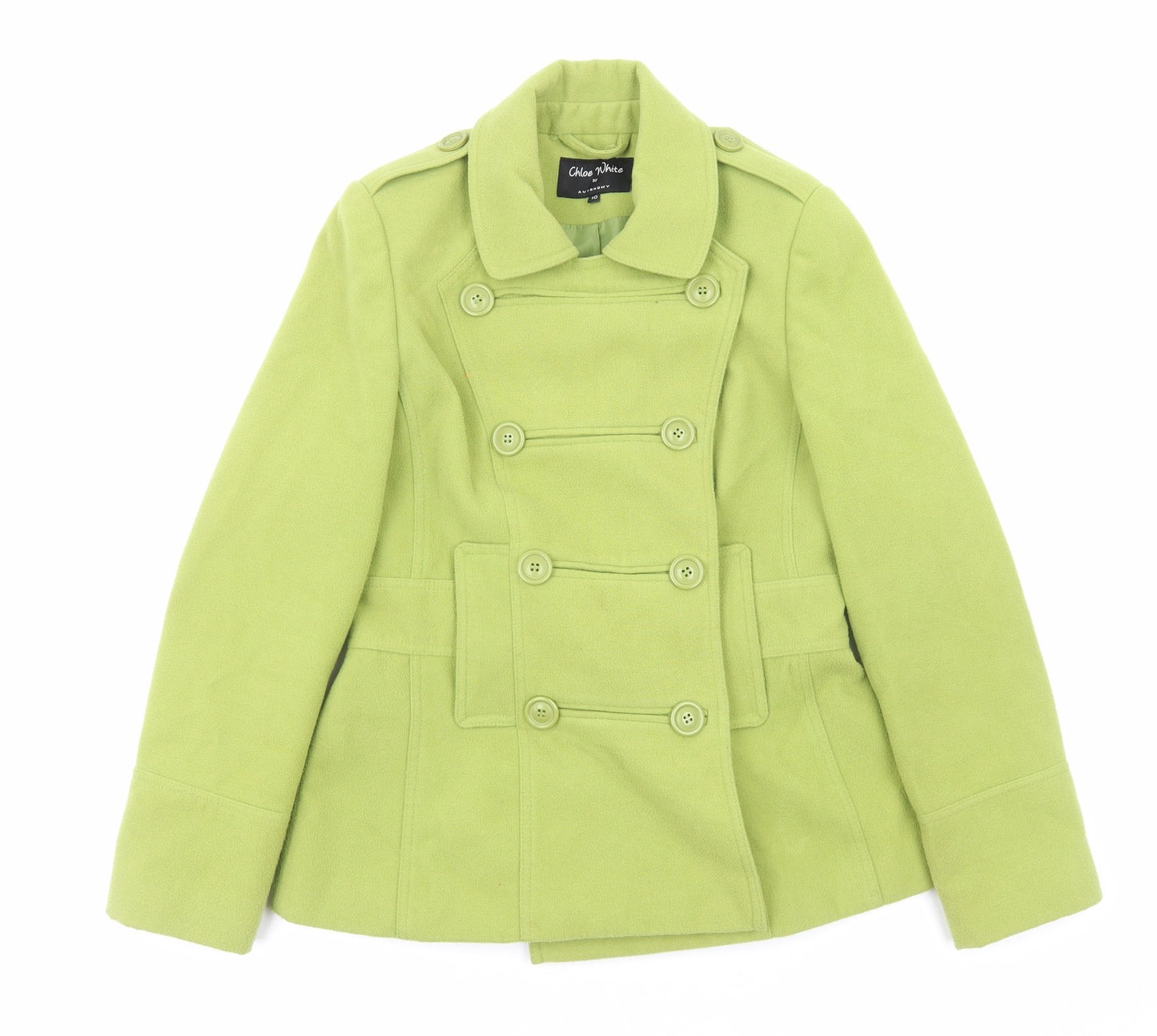 Autonomy Womens Green Military Jacket Jacket Size 10 Button