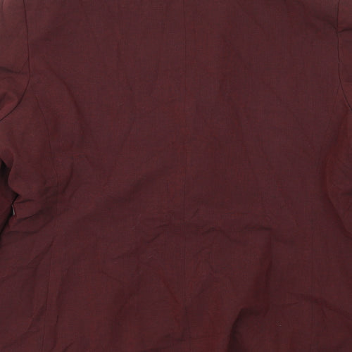 NEXT Womens Red Polyester Jacket Suit Jacket Size 12