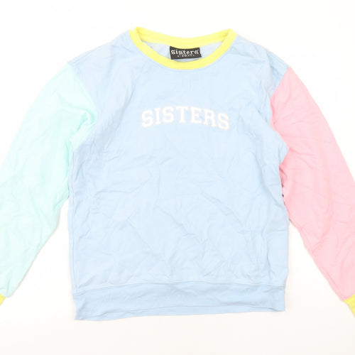 Sisters Apparel Womens Multicoloured Cotton Pullover Sweatshirt Size XS Pullover - Sisters