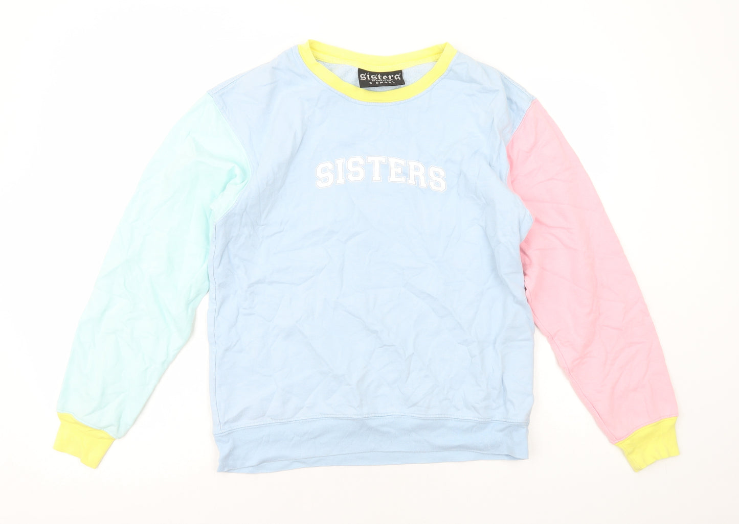 Sisters Apparel Womens Multicoloured Cotton Pullover Sweatshirt Size XS Pullover - Sisters