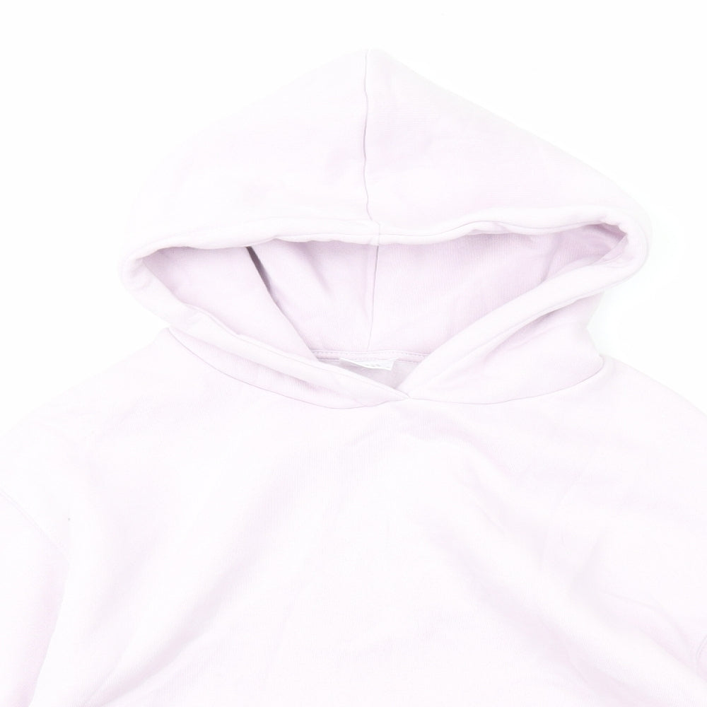 Zara Girls Purple Cotton Pullover Hoodie Size 13-14 Years Pullover