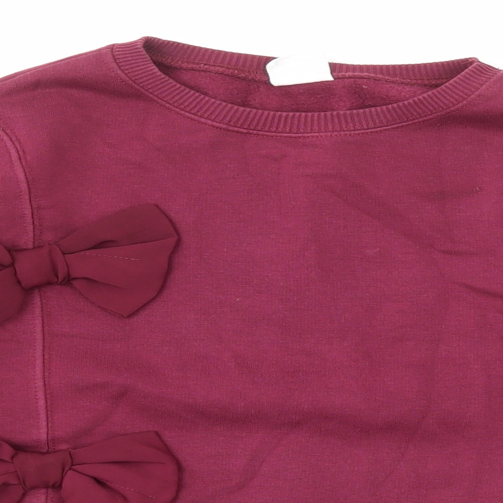 Zara Girls Purple Cotton Pullover Sweatshirt Size 11-12 Years Pullover