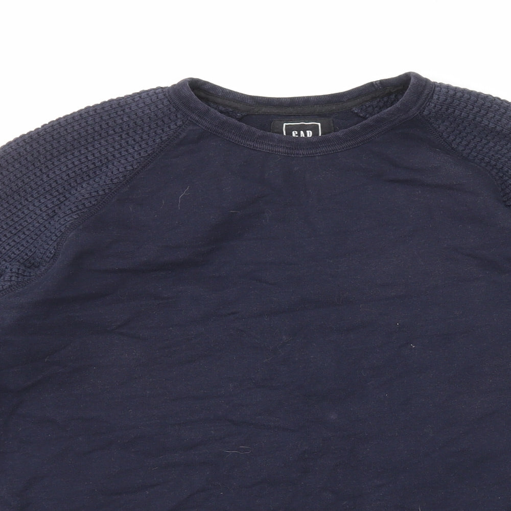 Gap Mens Blue Cotton Pullover Sweatshirt Size L