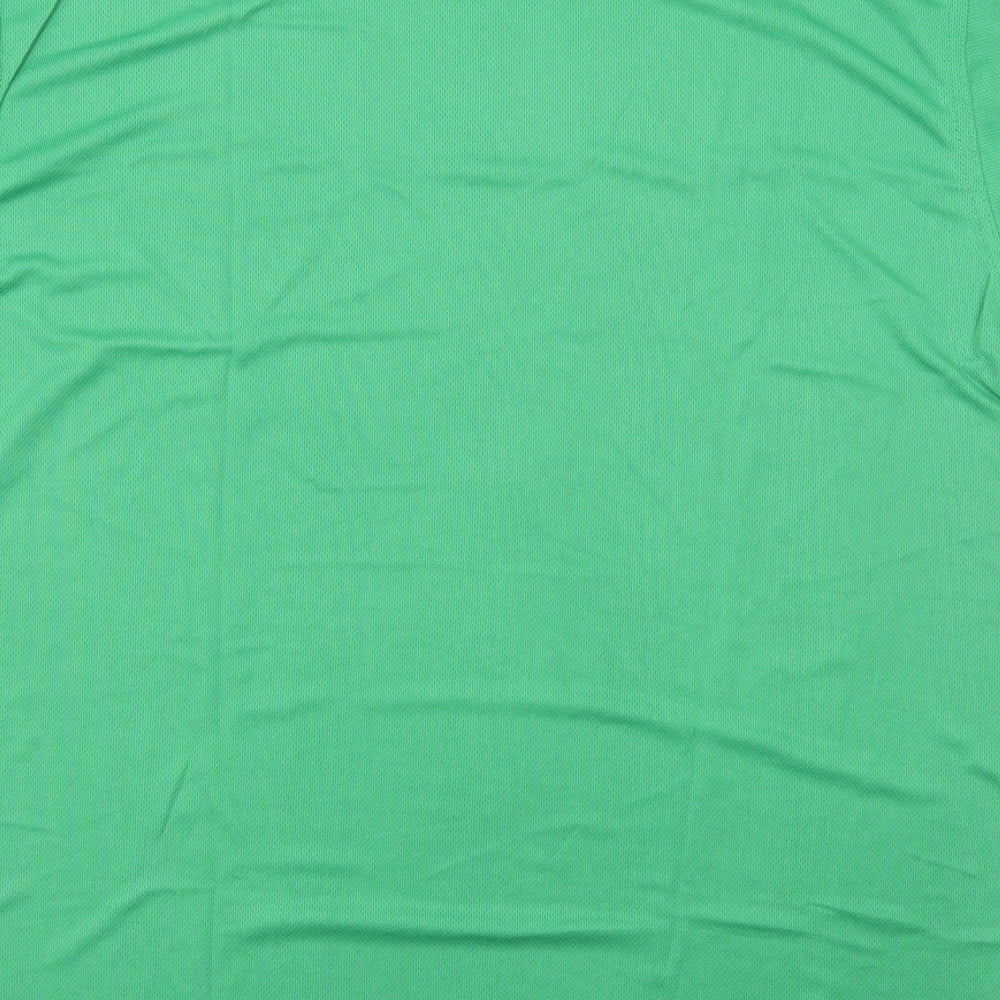 ProStyle Mens Green Polyester Basic T-Shirt Size XL Round Neck Pullover