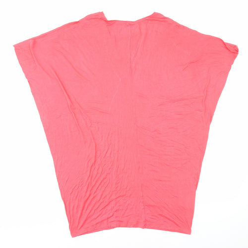 Principles Womens Pink Viscose Basic Blouse Size 12 V-Neck