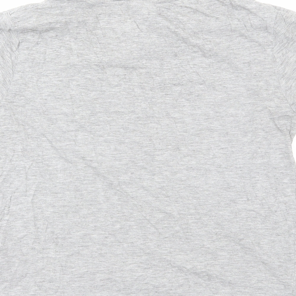 H&M Womens Grey Cotton Basic T-Shirt Size S Round Neck - NASA