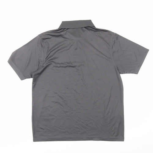Stuburt Mens Grey Polyester Basic Polo Size M Collared Pullover