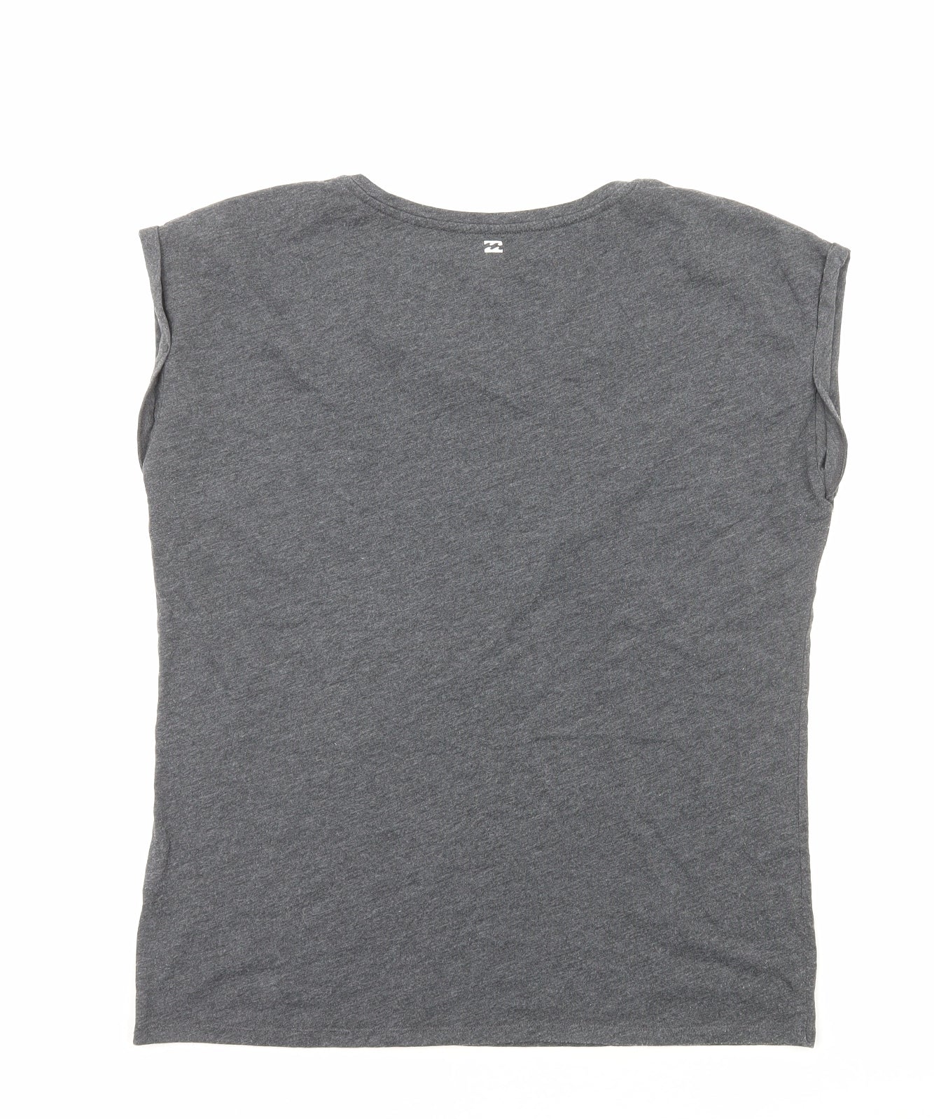 Billabong Womens Grey Viscose Basic T-Shirt Size M Scoop Neck - No Bad Days