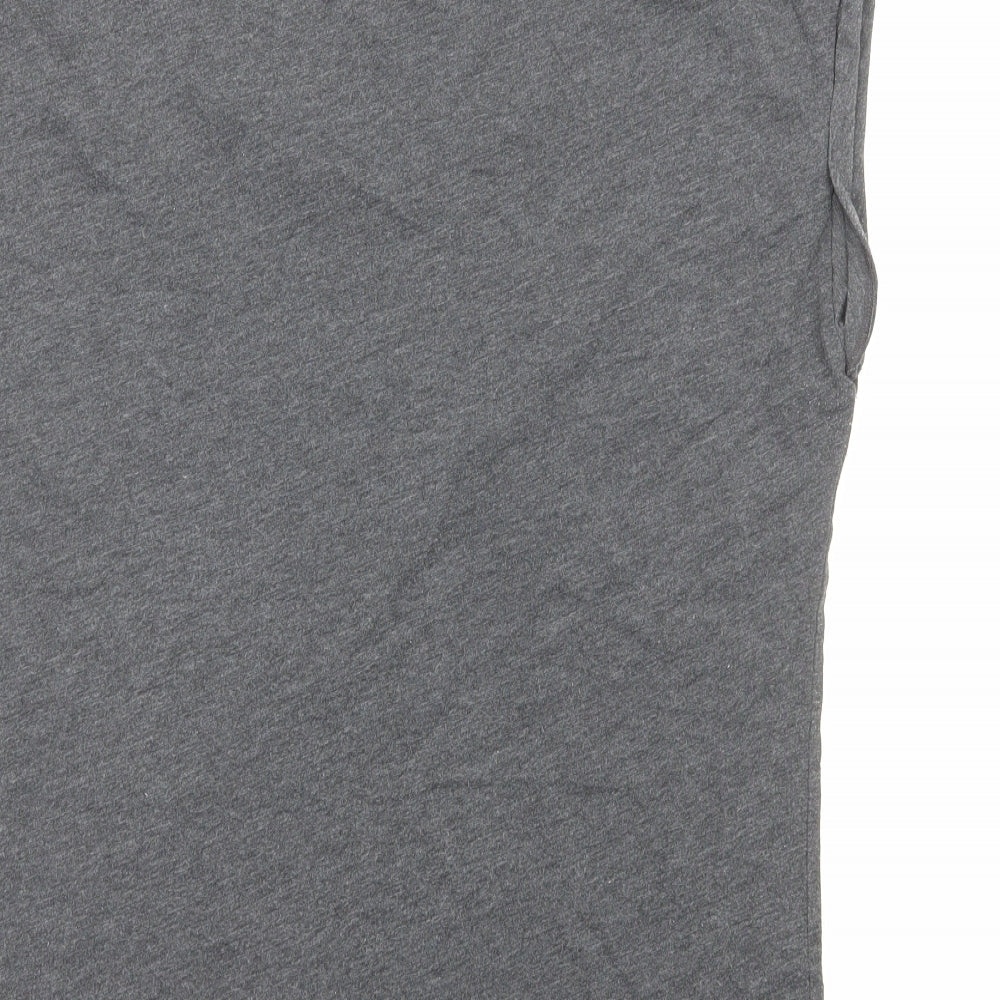 Billabong Womens Grey Viscose Basic T-Shirt Size M Scoop Neck - No Bad Days