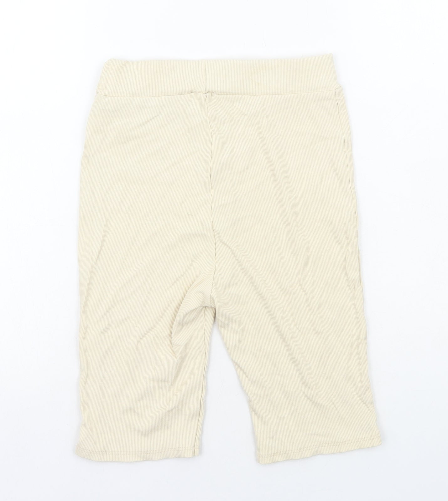 Preworn Womens Beige Viscose Compression Shorts Size S Regular Pull On