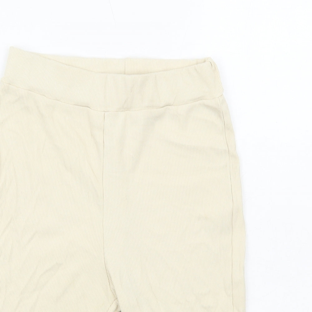 Preworn Womens Beige Viscose Compression Shorts Size S Regular Pull On