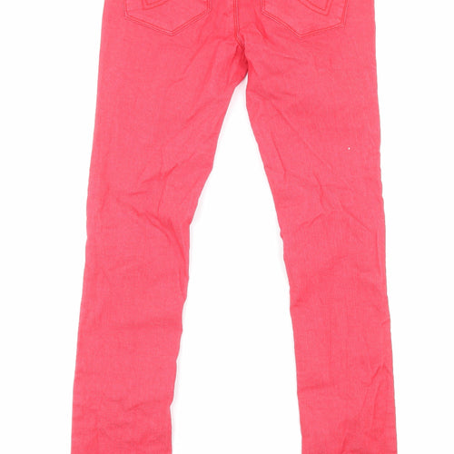 Only Womens Red Cotton Skinny Jeans Size S L32 in Regular Zip