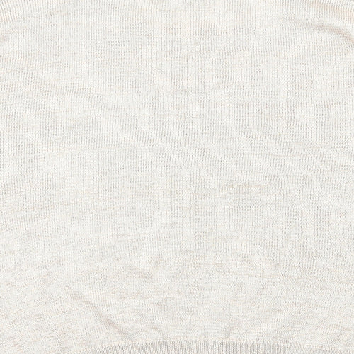Soon Womens Gold Round Neck Viscose Pullover Jumper Size 14