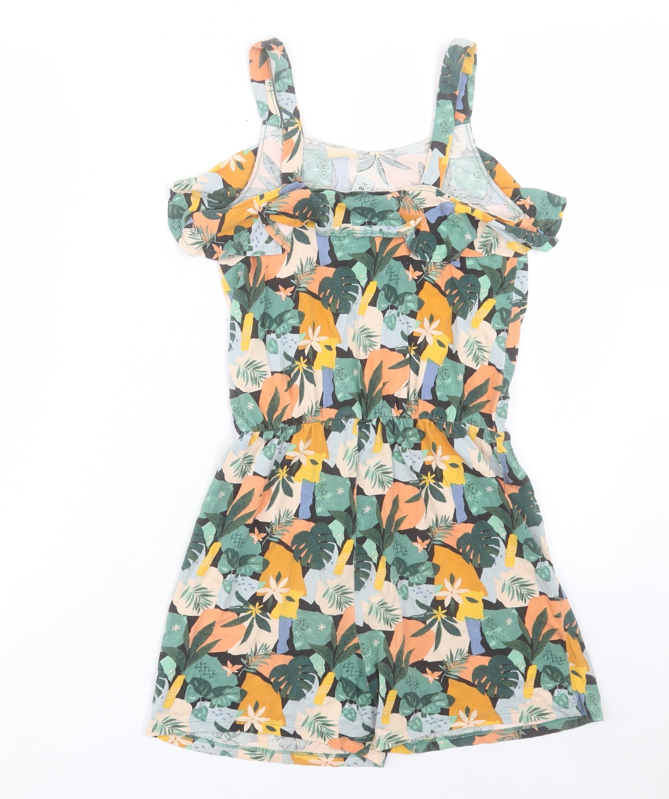 TU Girls Multicoloured Geometric Cotton Playsuit One-Piece Size 12 Years Pullover