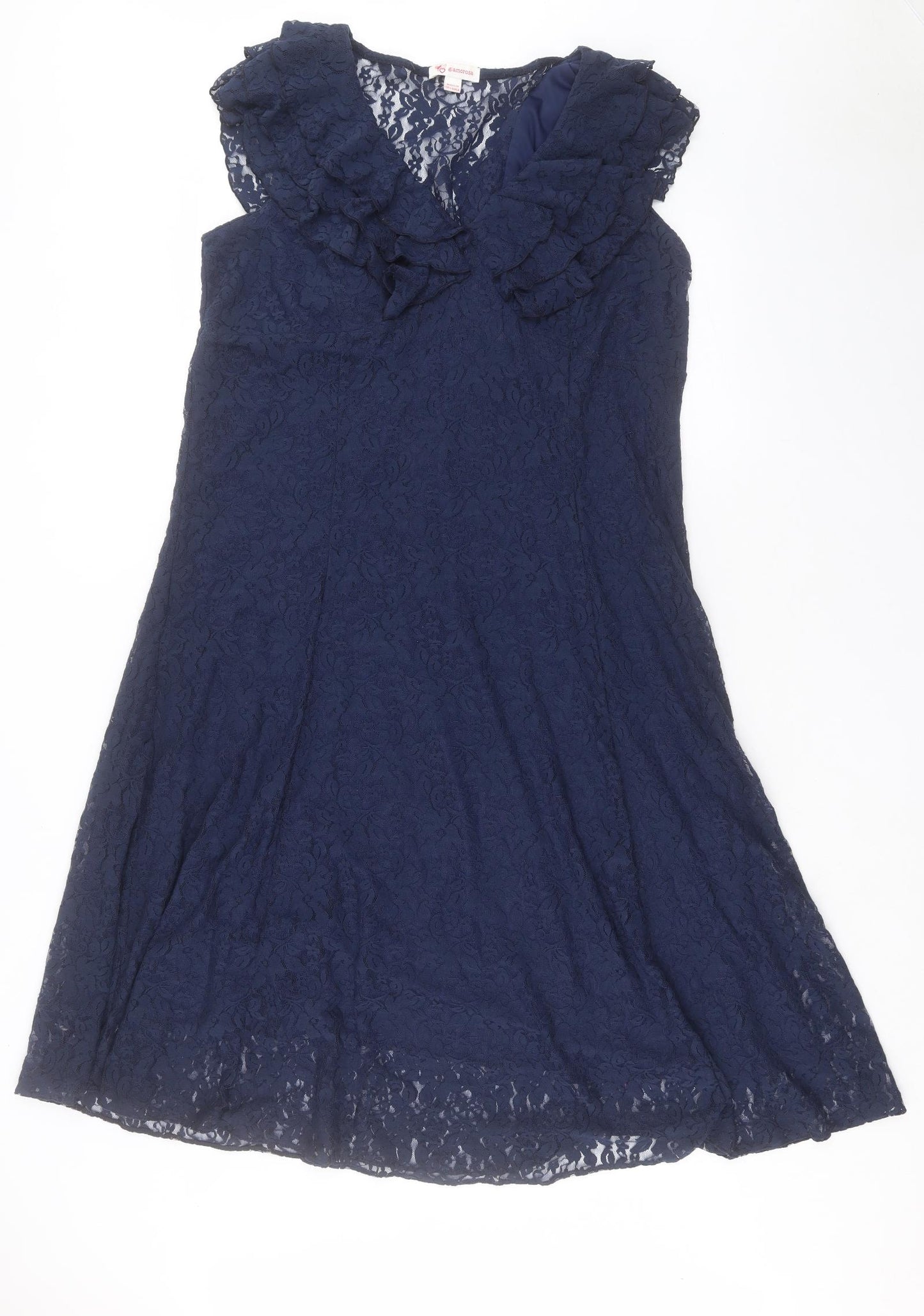 Glamorosa Womens Blue Polyamide A-Line Size 20 V-Neck Pullover