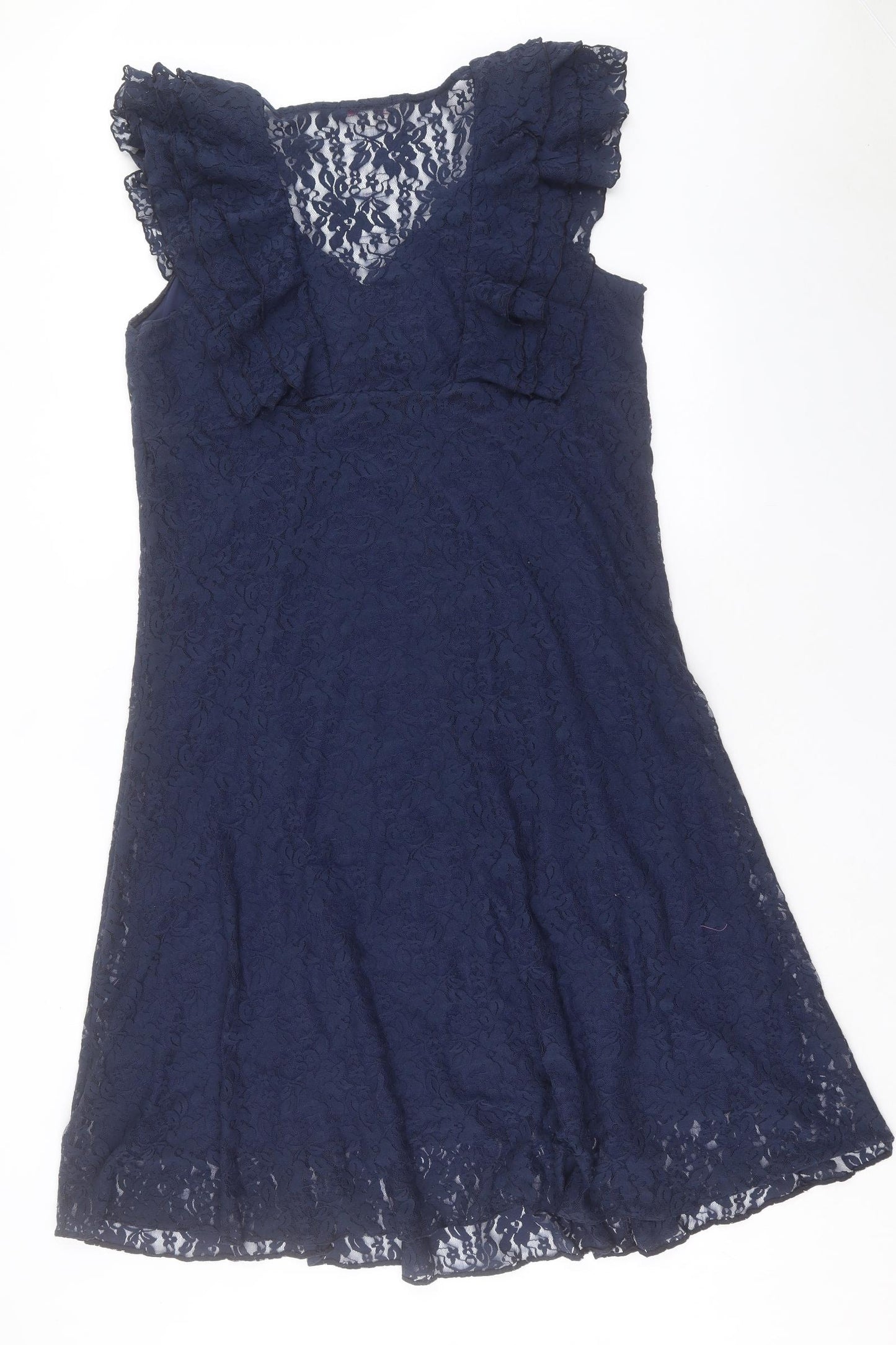 Glamorosa Womens Blue Polyamide A-Line Size 20 V-Neck Pullover