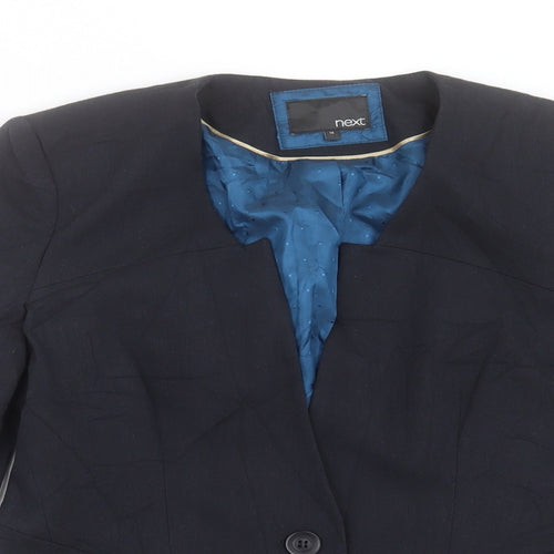 NEXT Womens Grey Jacket Size 14 Button