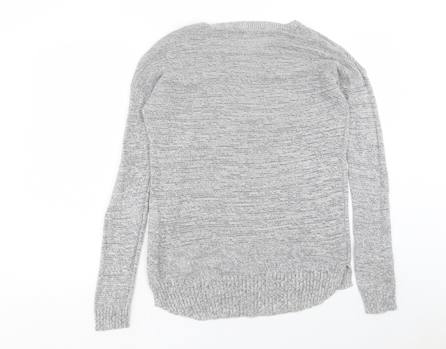 Cotton On Womens Grey Round Neck Cotton Pullover Jumper Size S