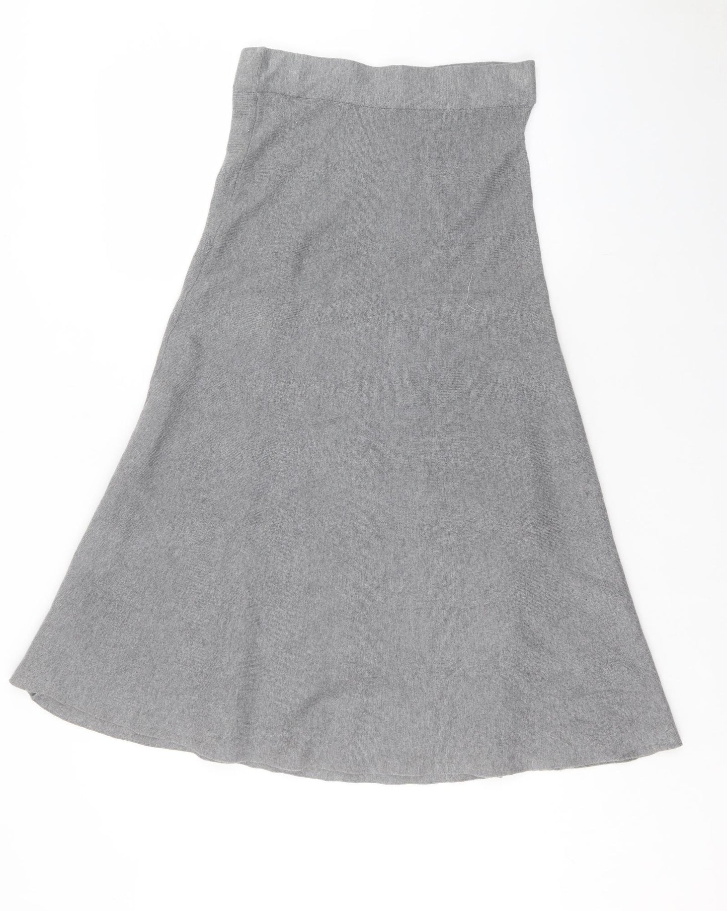 Marks and Spencer Womens Grey Polyester Flare Skirt Size 12