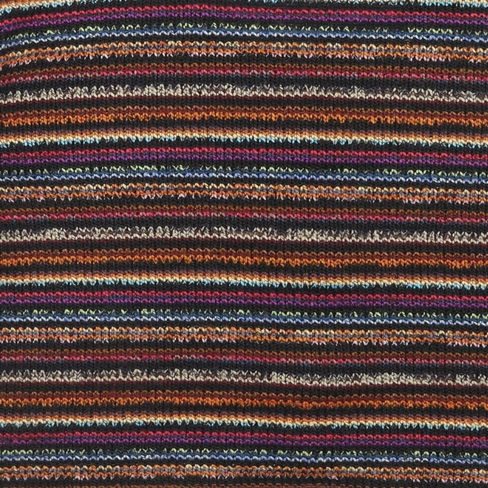 Per Una Womens Multicoloured V-Neck Striped Acrylic Cardigan Jumper Size 14