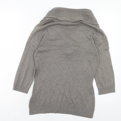 Alex & CO Womens Green V-Neck Cotton Pullover Jumper Size 10
