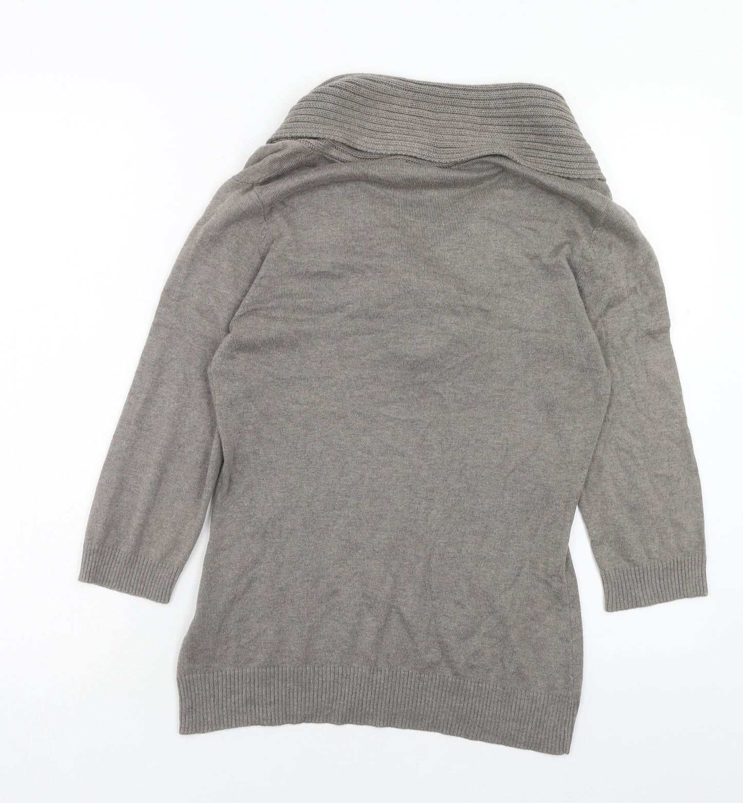 Alex & CO Womens Green V-Neck Cotton Pullover Jumper Size 10