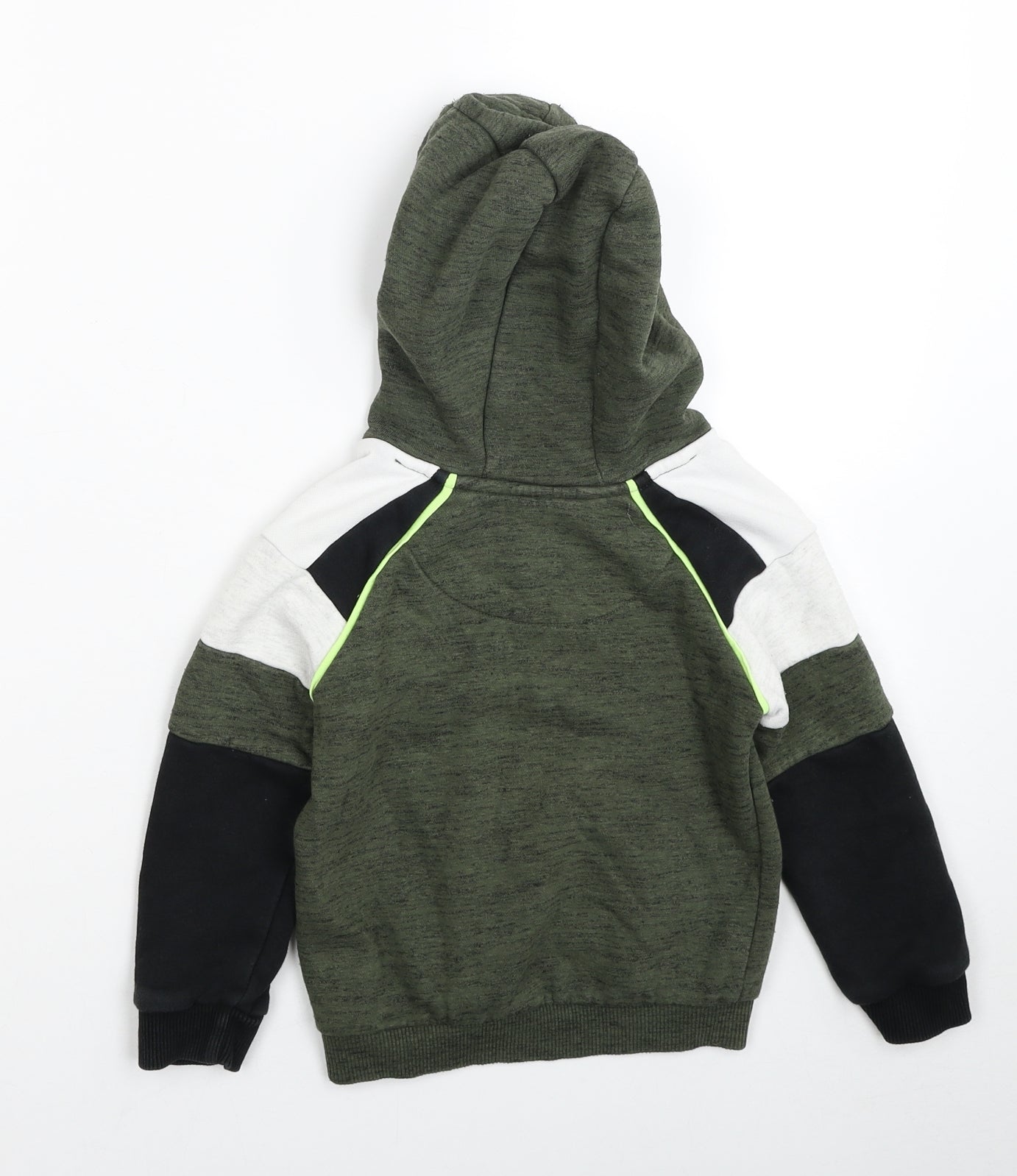 F&F Boys Green Cotton Pullover Hoodie Size 4-5 Years Pullover
