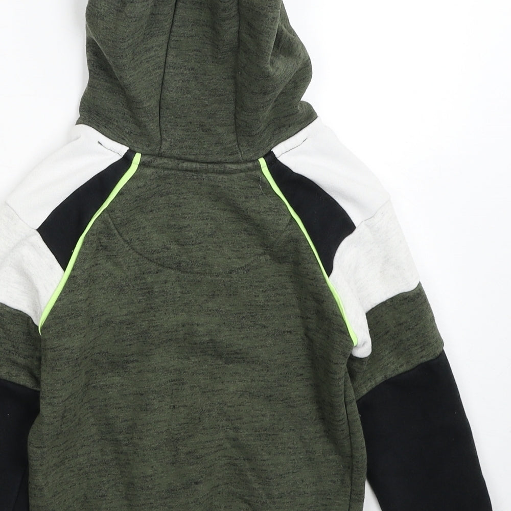 F&F Boys Green Cotton Pullover Hoodie Size 4-5 Years Pullover