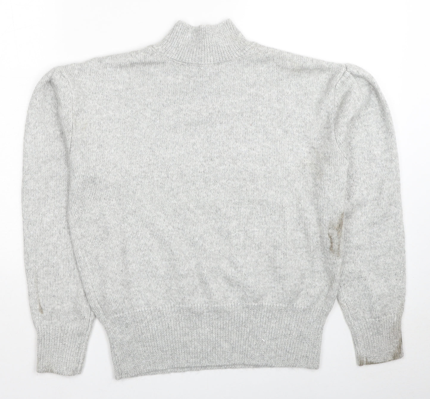 Marks and Spencer Womens Grey High Neck Acrylic Pullover Jumper Size S