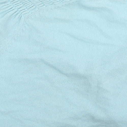Paraphrase Womens Blue Round Neck Wool Shrug Jumper Size S