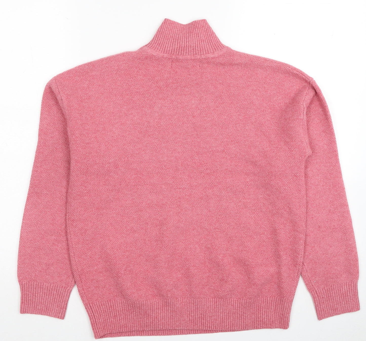 Marks and Spencer Womens Pink Roll Neck Acrylic Pullover Jumper Size XS