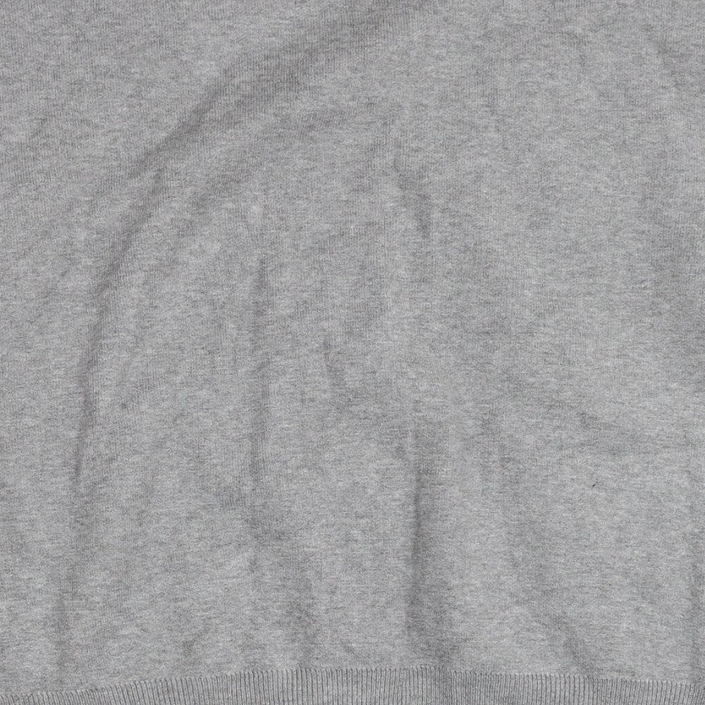 Primark Womens Grey V-Neck Viscose Cardigan Jumper Size 14