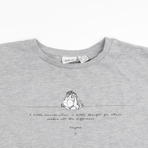 Disney Womens Grey Polyester Pullover Sweatshirt Size 4 Pullover - Eeyore Slogan