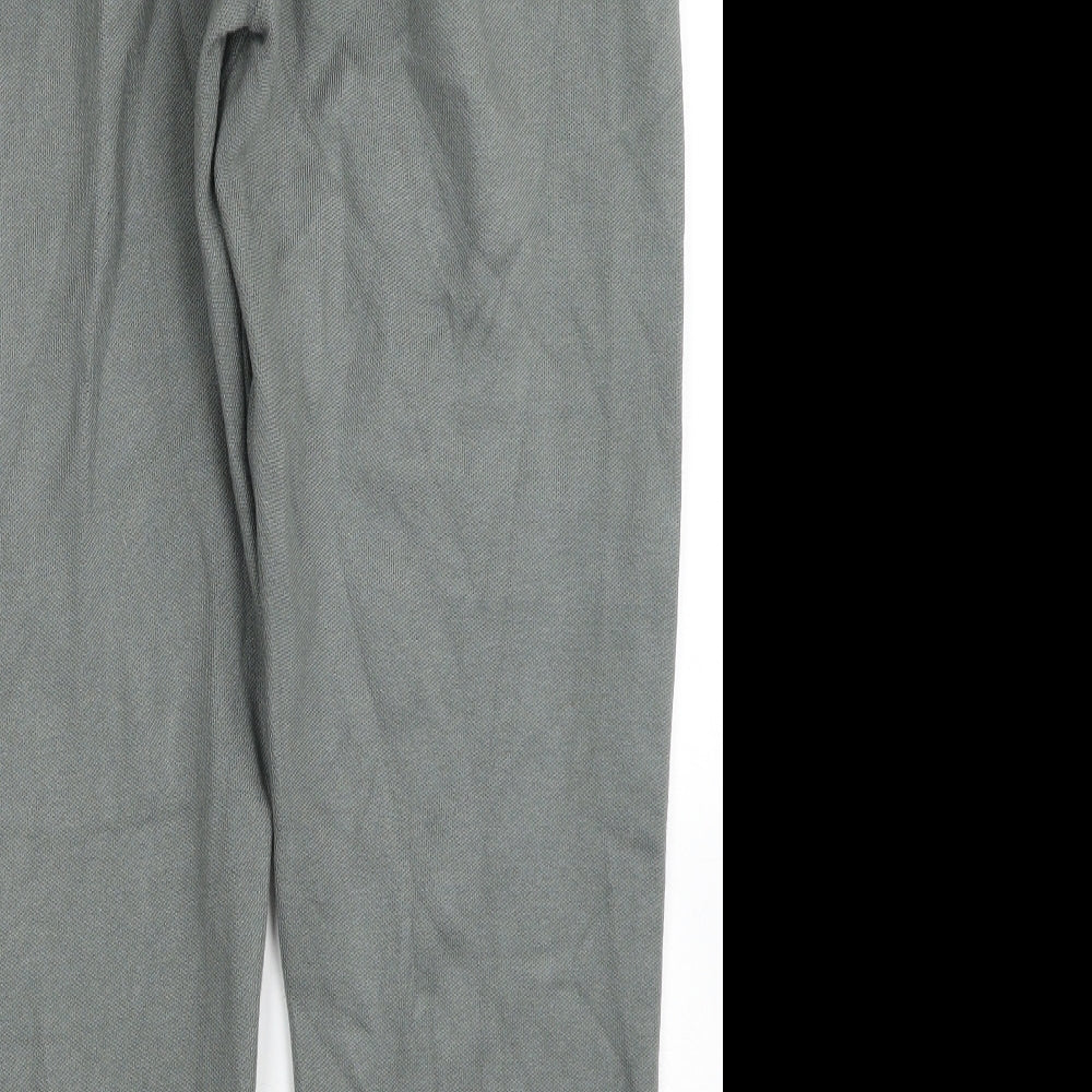 Zara Womens Grey Viscose Jogger Trousers Size L Regular Drawstring