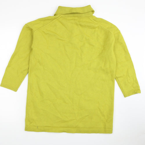 Amywmehouse Womens Green Square Neck Wool Pullover Jumper Size S