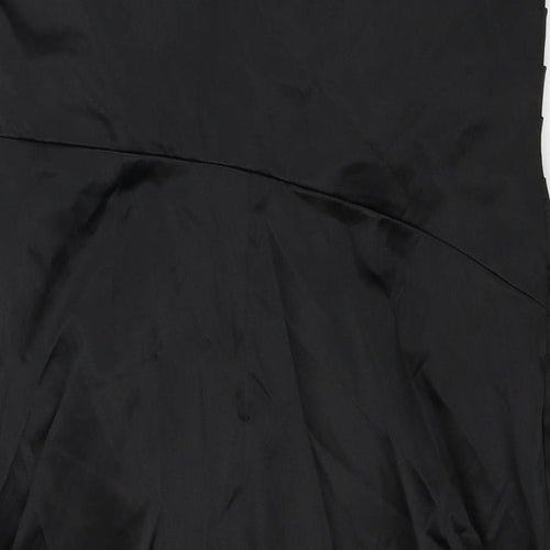 Et Vous Womens Black Cotton Mini Size 14 Off the Shoulder Zip