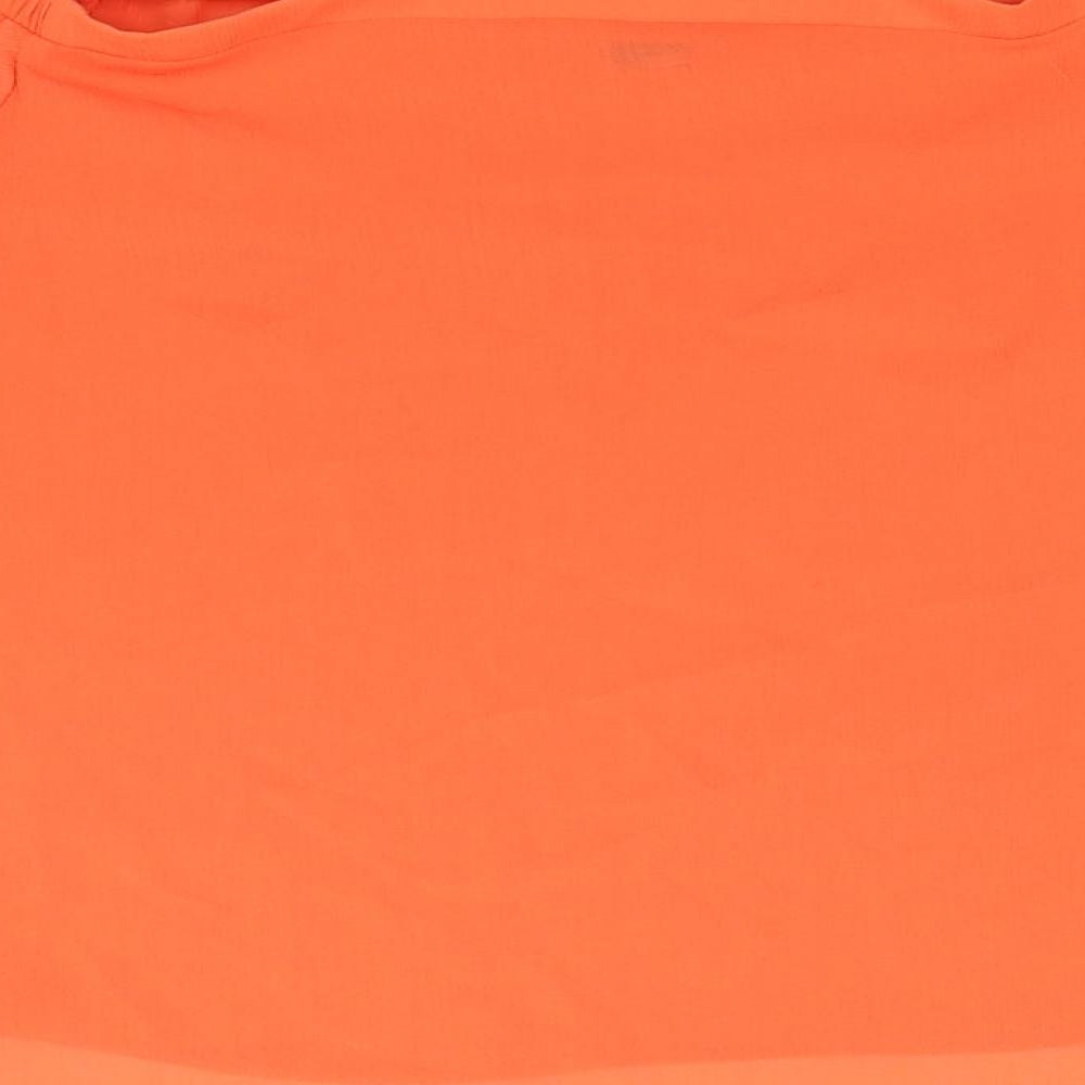 New Look Womens Orange Polyester Basic Blouse Size 8 Off the Shoulder