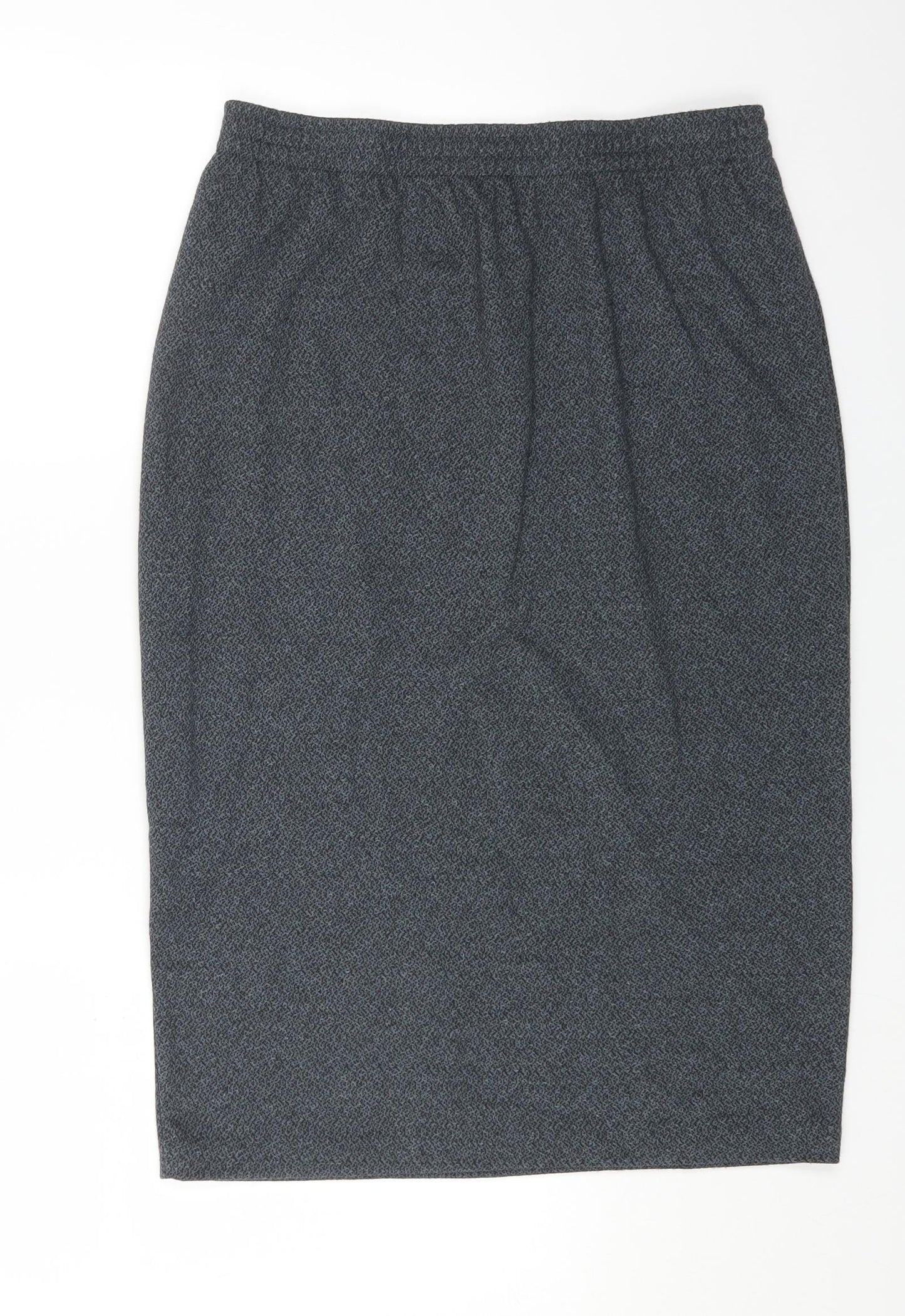 Preworn Womens Grey Cotton Straight & Pencil Skirt Size M