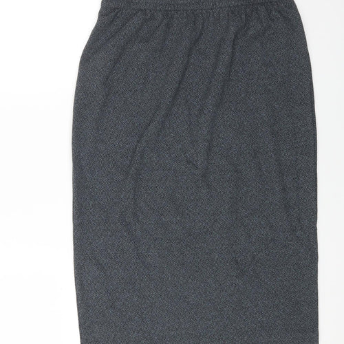 Preworn Womens Grey Cotton Straight & Pencil Skirt Size M