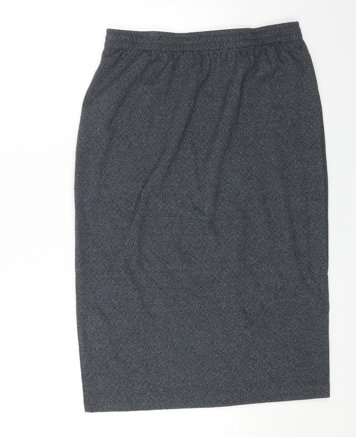 Preworn Womens Grey Cotton Straight & Pencil Skirt Size M
