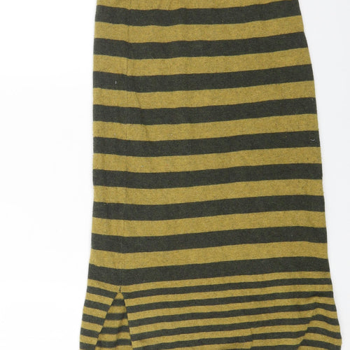 NEXT Womens Yellow Striped Polyester Straight & Pencil Skirt Size 6