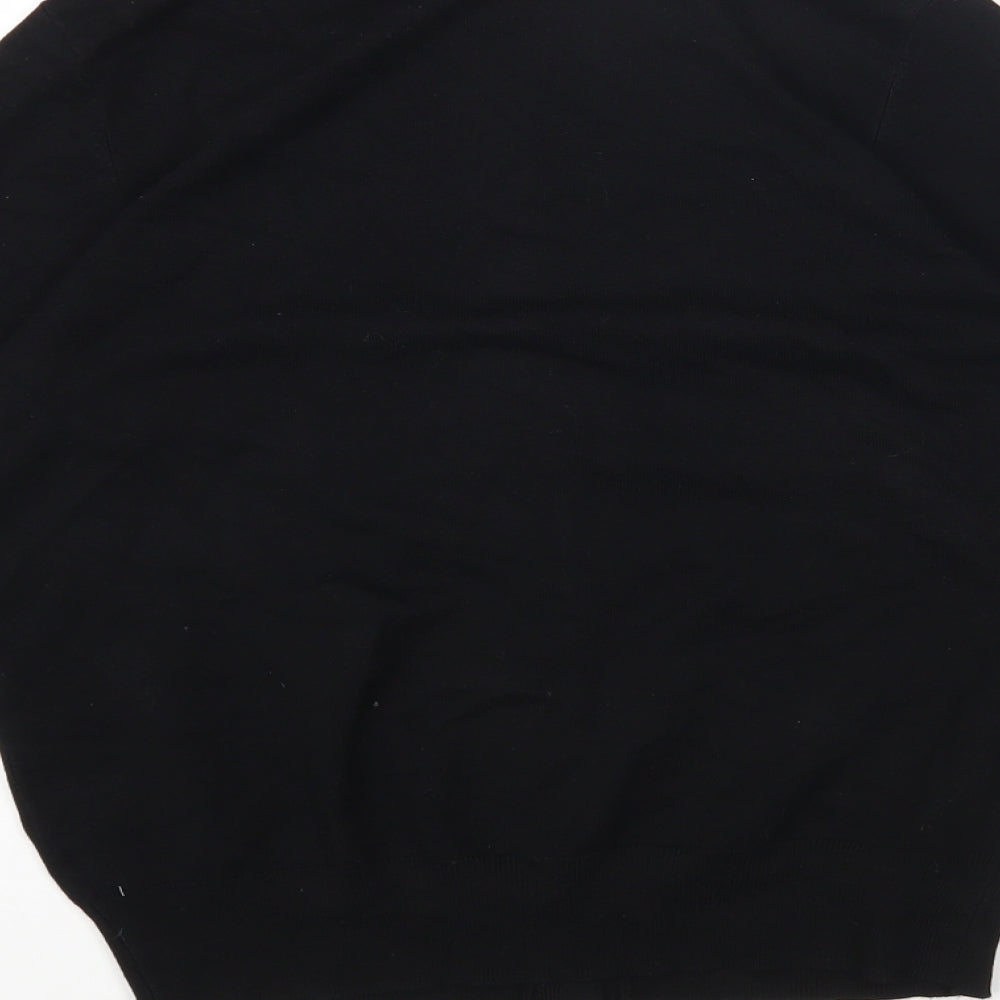 Marks and Spencer Womens Black Round Neck Acrylic Cardigan Jumper Size M