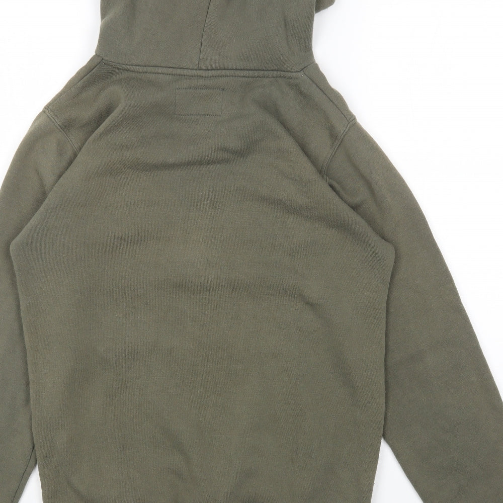 Kangaroo Poo Womens Green Cotton Pullover Hoodie Size S Pullover