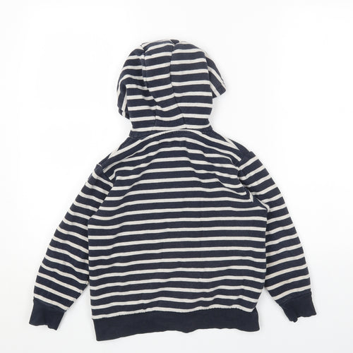 NEXT Girls Blue Striped Jacket Size 9 Years Zip