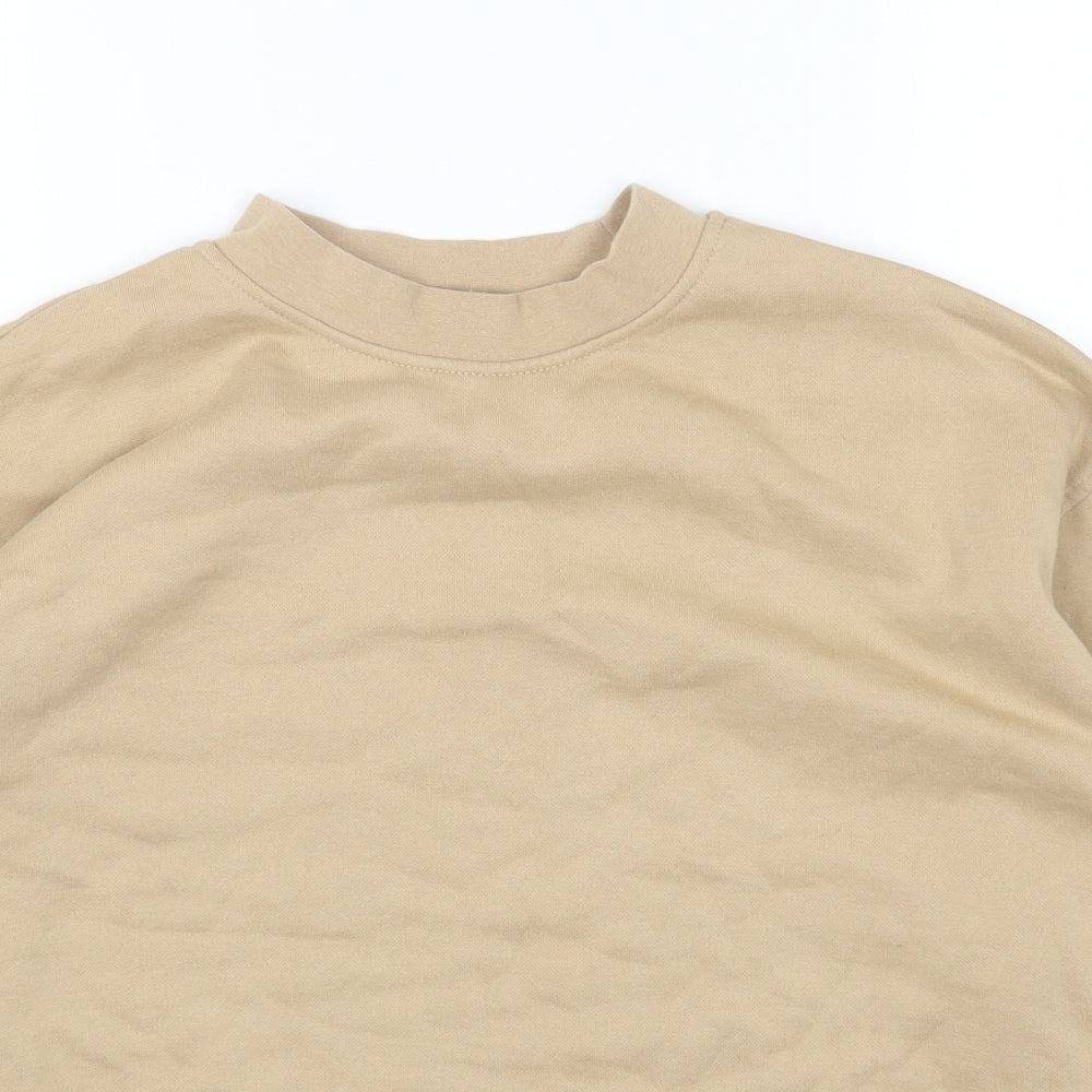 Primark Womens Beige Cotton Pullover Sweatshirt Size S Pullover