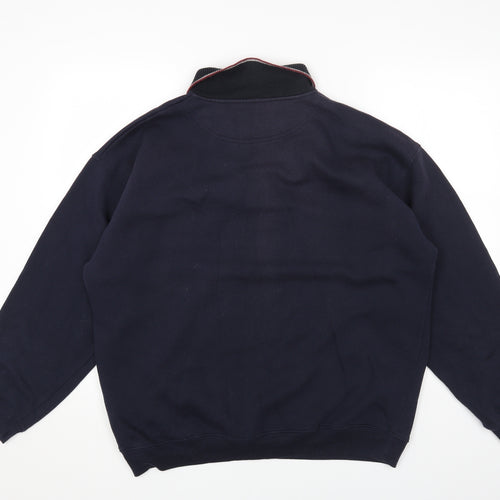 Mainstream Mens Blue Cotton Pullover Sweatshirt Size XL