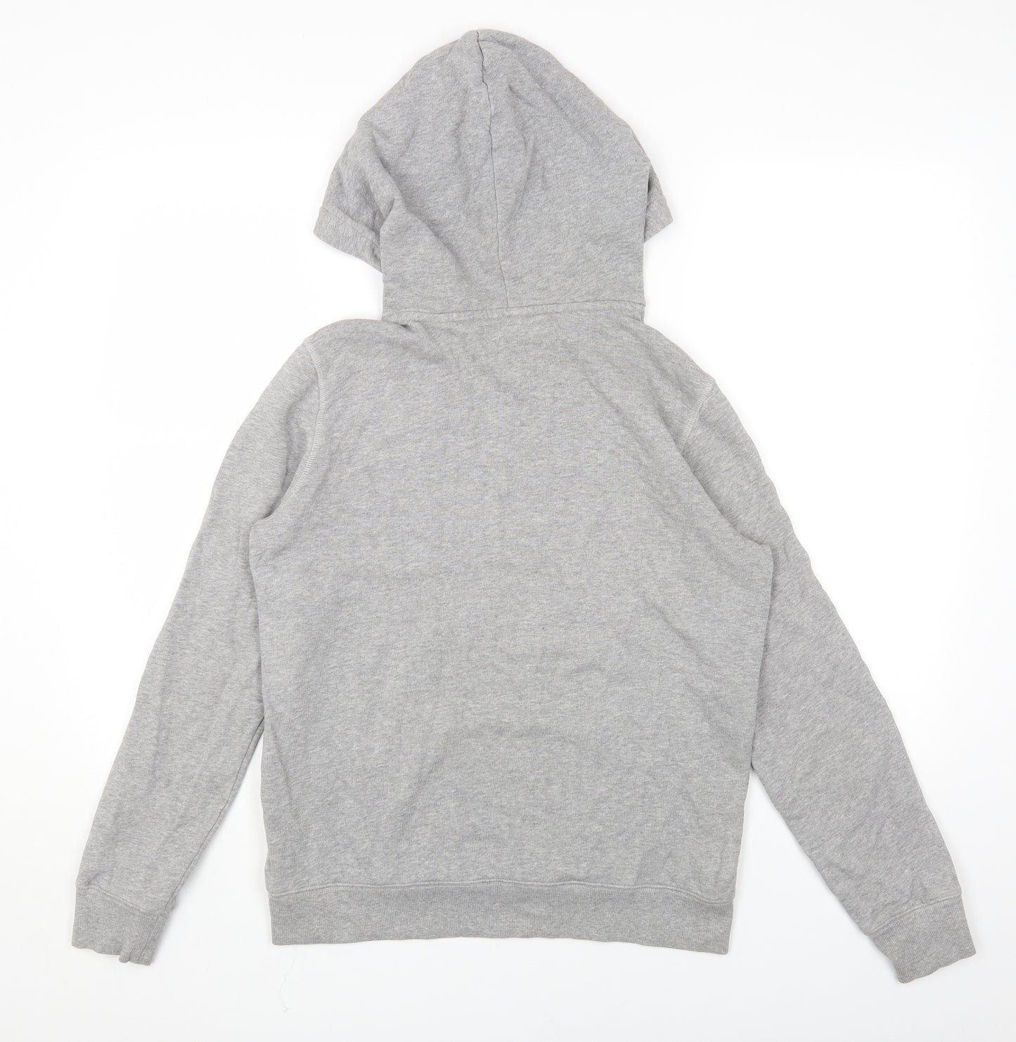 Jack Wills Womens Grey Cotton Pullover Hoodie Size 12 Pullover