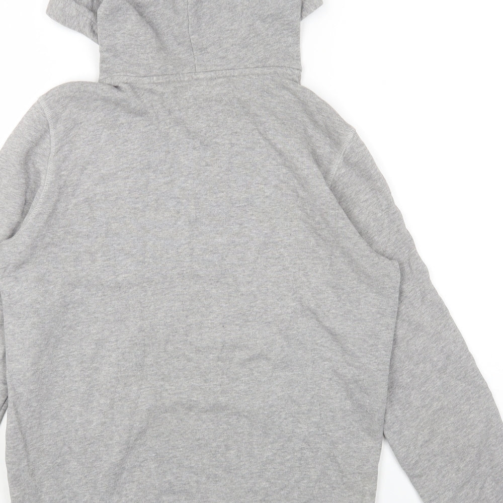 Jack Wills Womens Grey Cotton Pullover Hoodie Size 12 Pullover