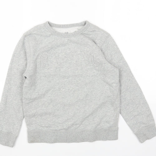 Gap Boys Grey Cotton Pullover Sweatshirt Size 8 Years Pullover - Gap NYC